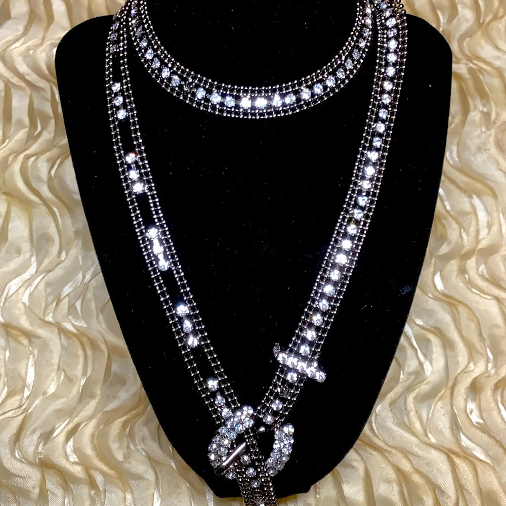 Glam Rhinestone Vintage BELT-Necklace-Bracelet